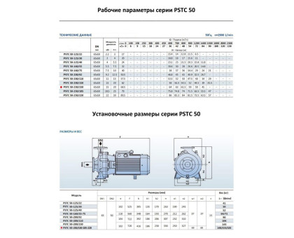 Насосный агрегат моноблочный фланцевый PURITY PSTC 50-250/150