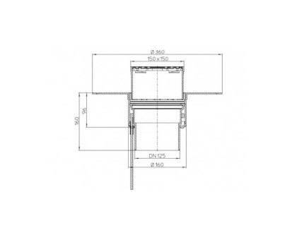 Кровельная воронка Hutterer & Lechner с электрообогревом, для ПВХ мембран, DN 125